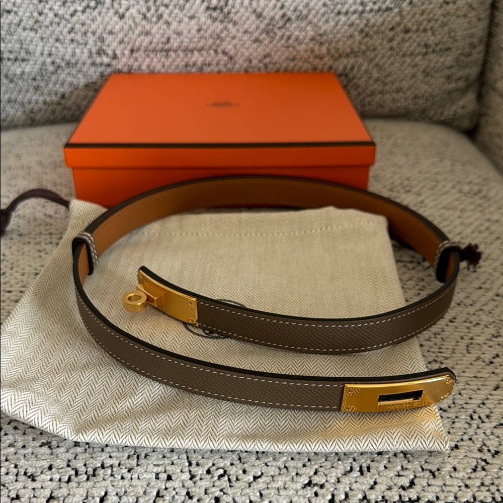 Kelly Leather Belt - Last week before shipping to consignment store.